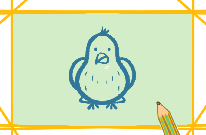动物之小鸟上色简笔画图片教程步骤