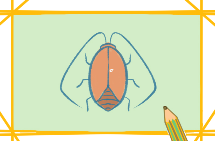 害虫蟑螂简笔画图片教程