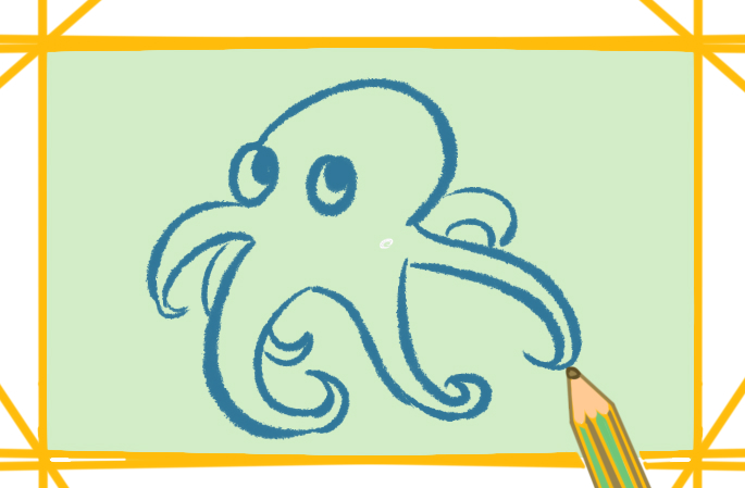 简单漂亮的章鱼简笔画图片教程步骤