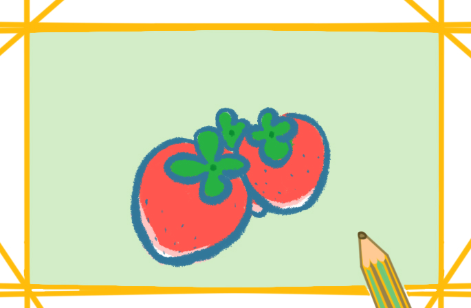 好看的草莓简笔画彩色图片教程