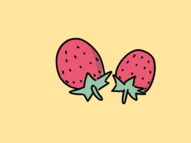 水果草莓上色简笔画图片教程