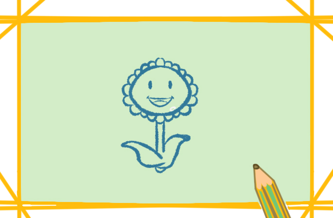 简单好看的向日葵上色简笔画图片教程步骤