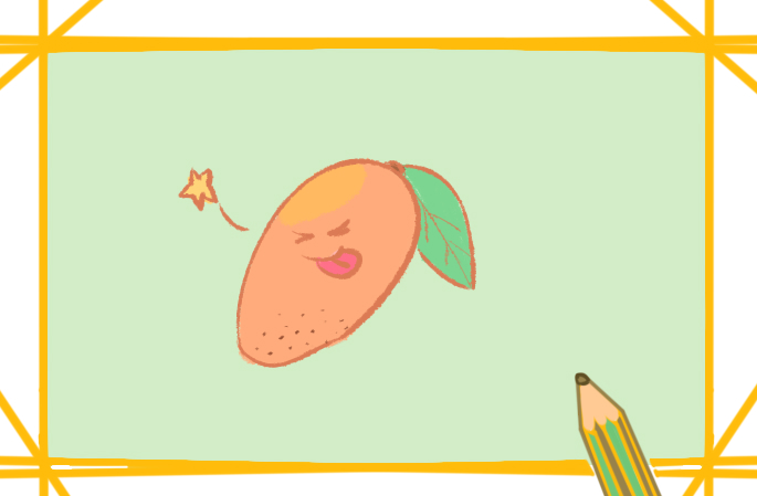超可爱的胡萝卜上色简笔画图片教程步骤