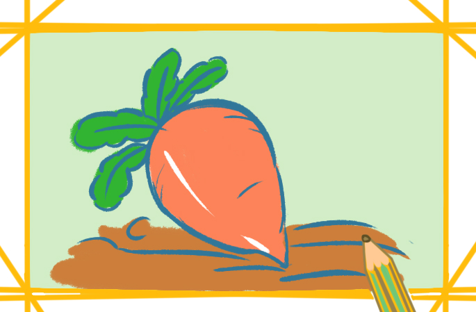 有营养的胡萝卜简笔画教程步骤