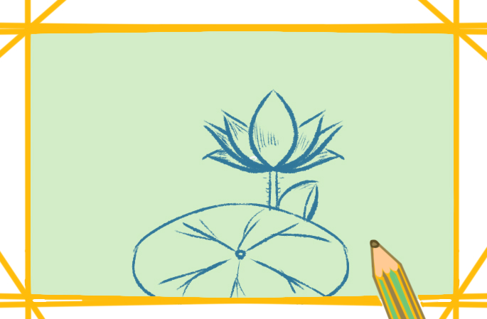 荷塘的莲花简笔画图片教程步骤