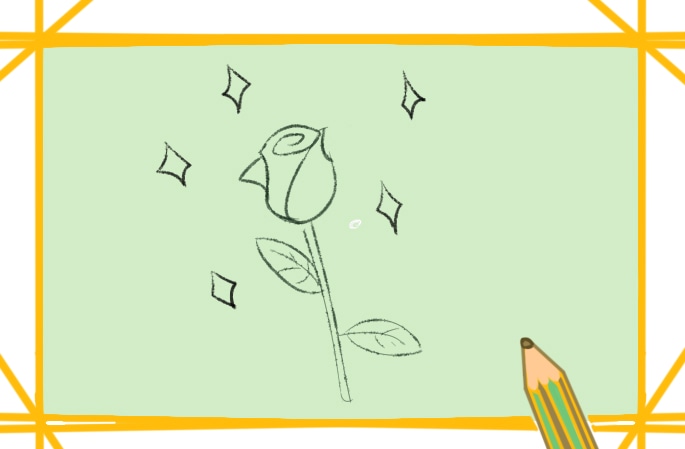 简单的玫瑰简笔画教程步骤图片
