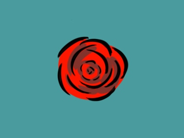 鲜红的玫瑰上色简笔画要怎么画