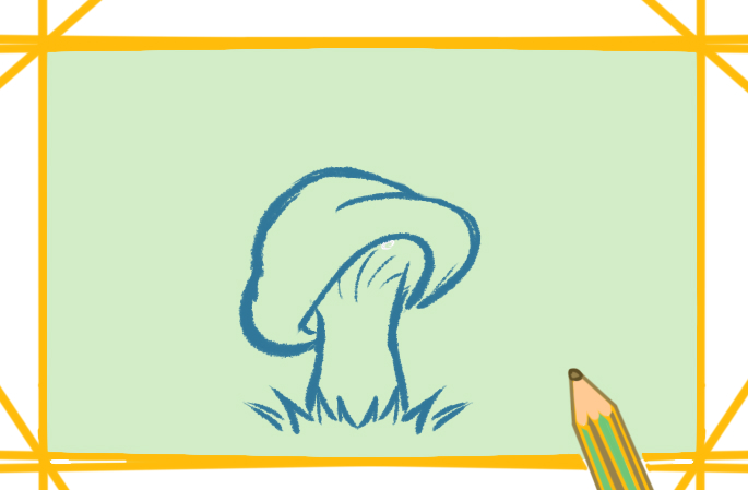 彩色的蘑菇上色简笔画图片教程步骤