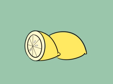 清新的柠檬上色简笔画图片教程