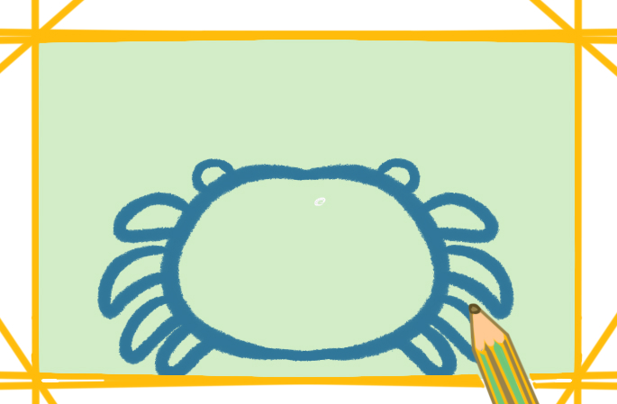 新鲜的螃蟹简笔画教程步骤图片大全