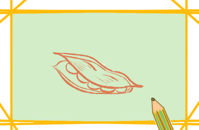 翠绿好看的豌豆简笔画图片教程步骤