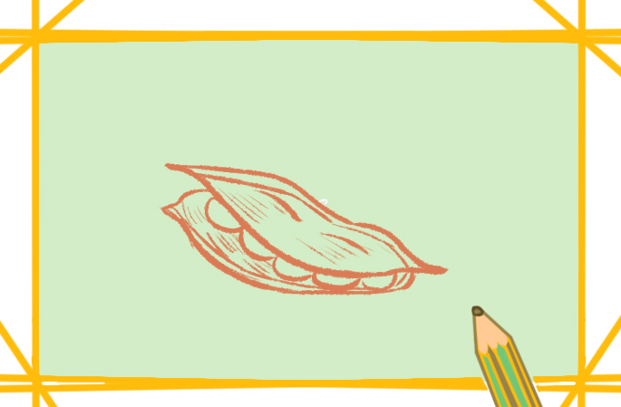 翠绿好看的豌豆简笔画图片教程步骤