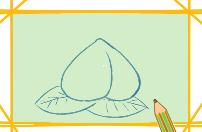 简单的大桃子简笔画教程步骤图片