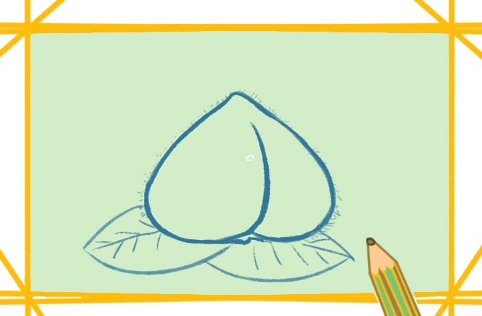 简单的大桃子简笔画教程步骤图片