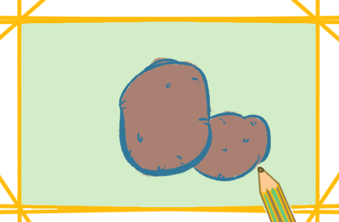 简单的土豆简笔画教程步骤图片