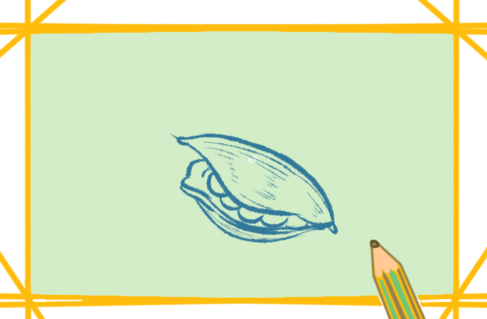 简单的豌豆上色简笔画图片教程步骤