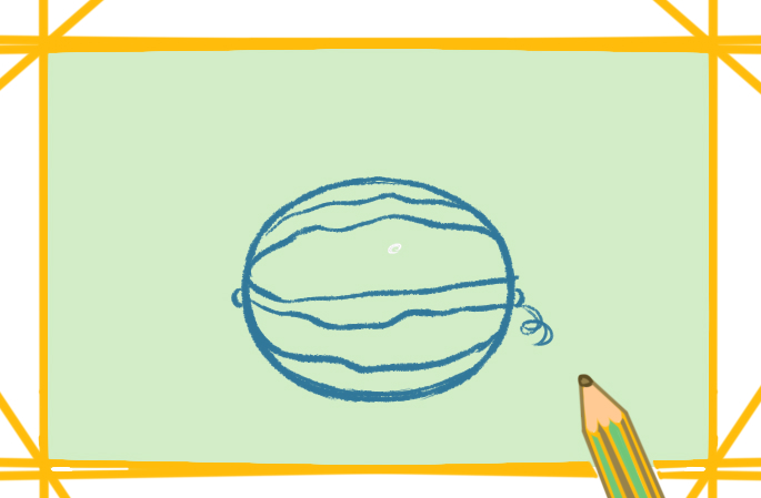 夏天的西瓜简笔画教程步骤图片