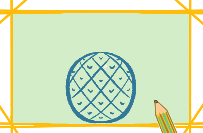 简单的菠萝简笔画教程步骤图片