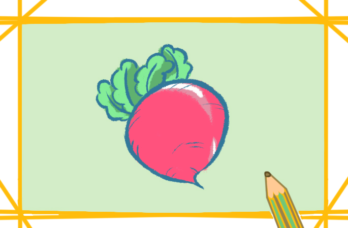 漂亮的红萝卜简笔画图片教程步骤