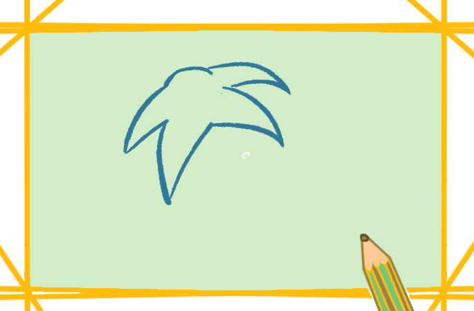 Q版椰子树上色简笔画图片教程步骤