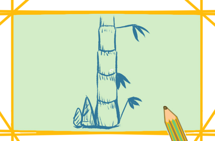 简单的竹子简笔画教程步骤图片