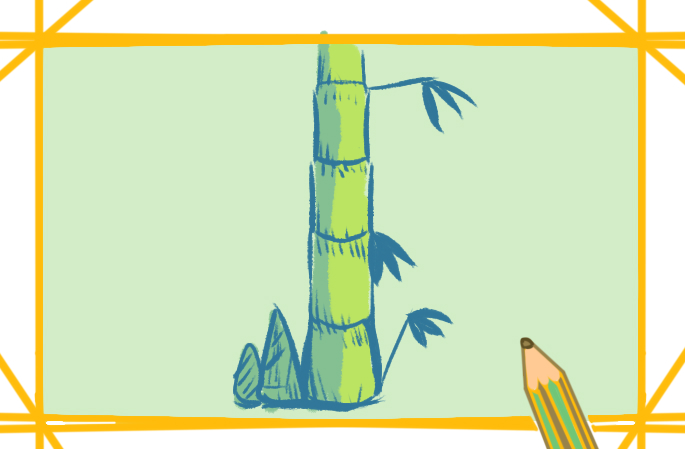 竹子与笋上色简笔画要怎么画