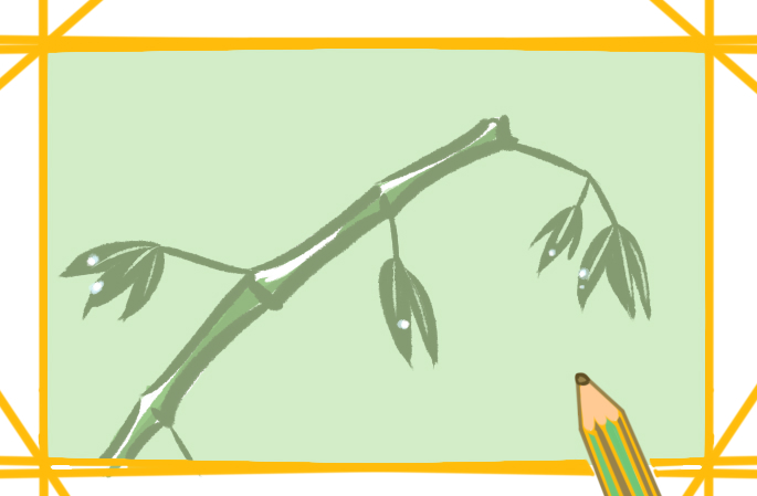 绿色竹子简笔画图片教程
