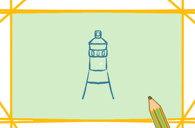 海上的灯塔上色简笔画图片教程