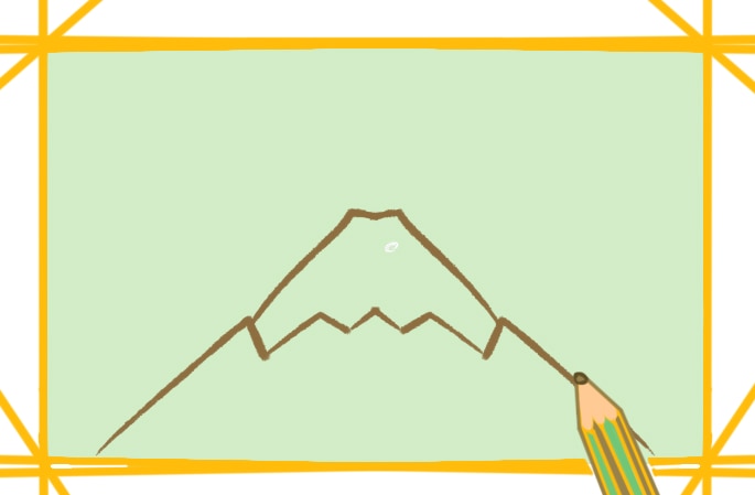 简易的富士山简笔画教程步骤图片一看就会
