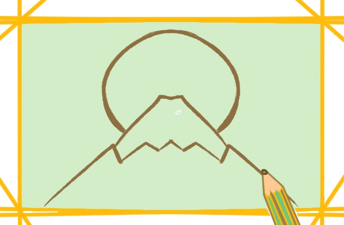 简易的富士山简笔画教程步骤图片