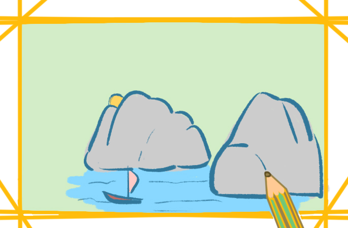 常见的山水上色简笔画要怎么画