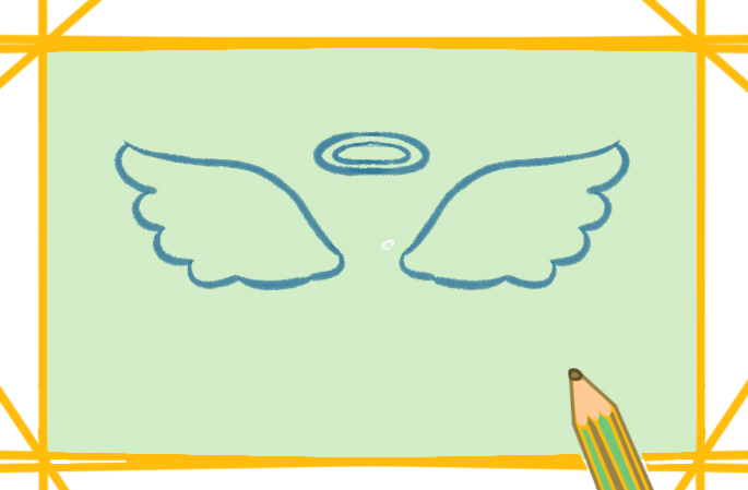天使的翅膀上色简笔画图片教程步骤