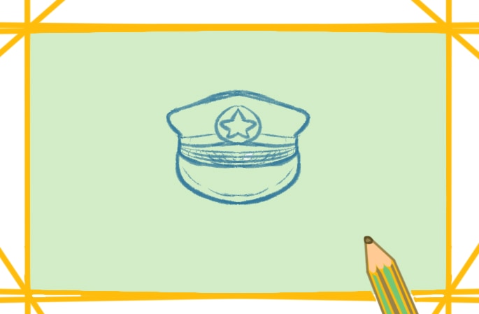 简单的军帽简笔画教程步骤图片