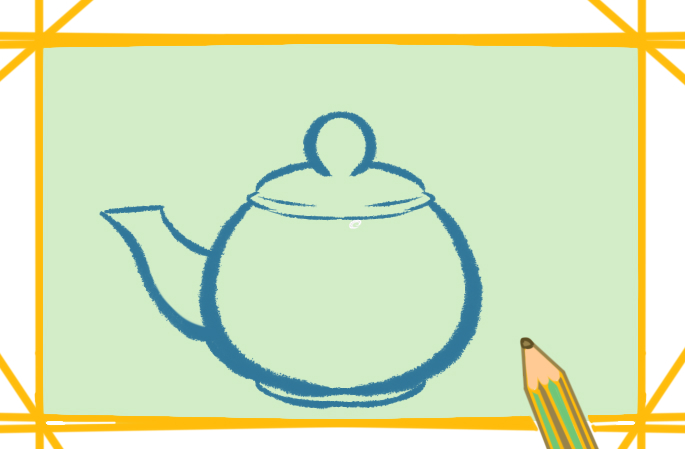 古典的茶壶上色简笔画要怎么画