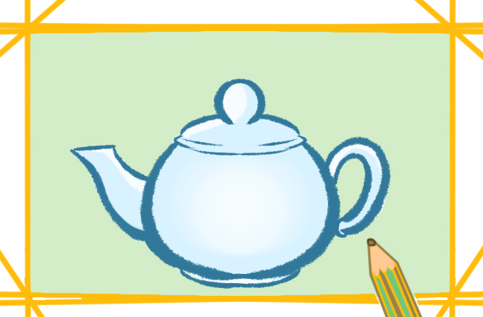 古典的茶壶上色简笔画要怎么画