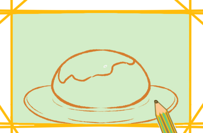 菜肴之蛋包饭上色简笔画图片教程步骤