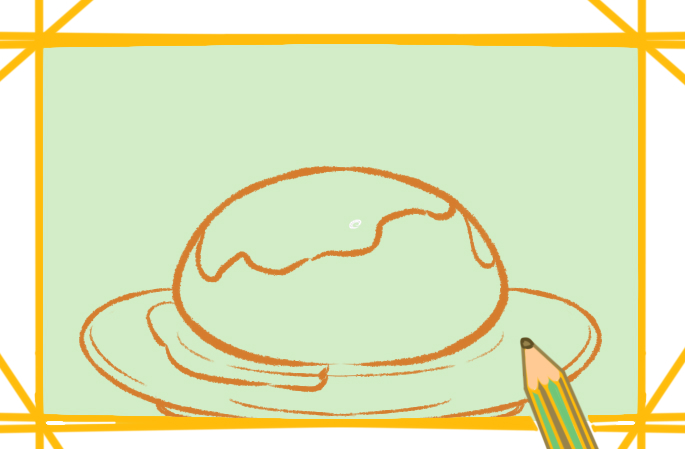 菜肴之蛋包饭上色简笔画图片教程步骤