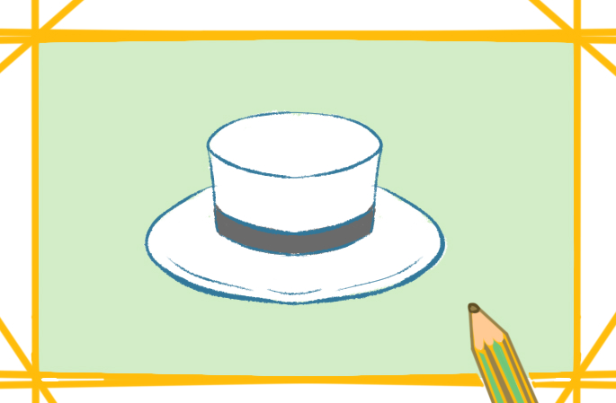 白色的帽子简笔画图片教程步骤