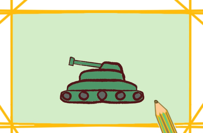 又简单又好看的坦克简笔画教程步骤图片