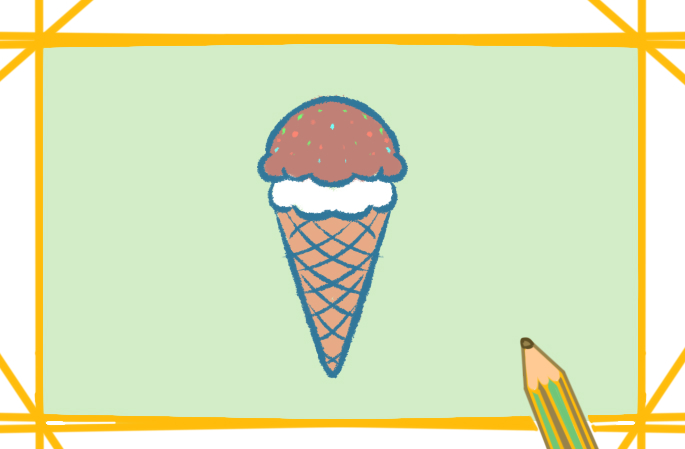 冰淇淋简笔画图片教程怎么画