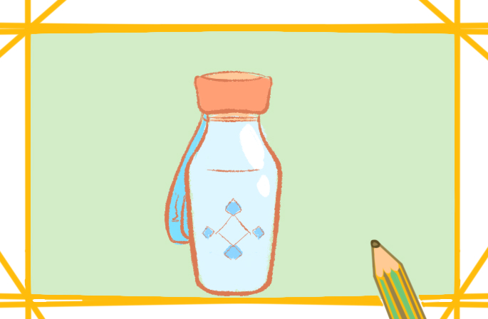 漂亮简单的玻璃瓶简笔画图片教程步骤
