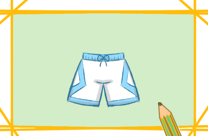 夏日的泳裤上色简笔画要怎么画