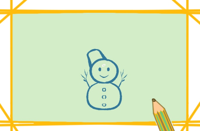 可爱的雪人简笔画教程步骤图片