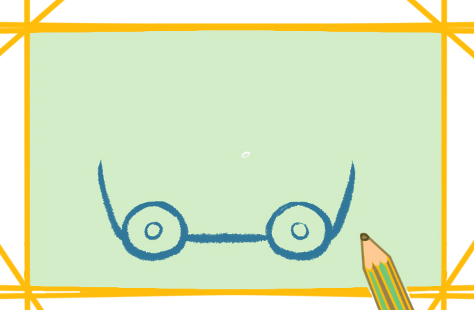 漂亮的婴儿车上色简笔画图片教程步骤