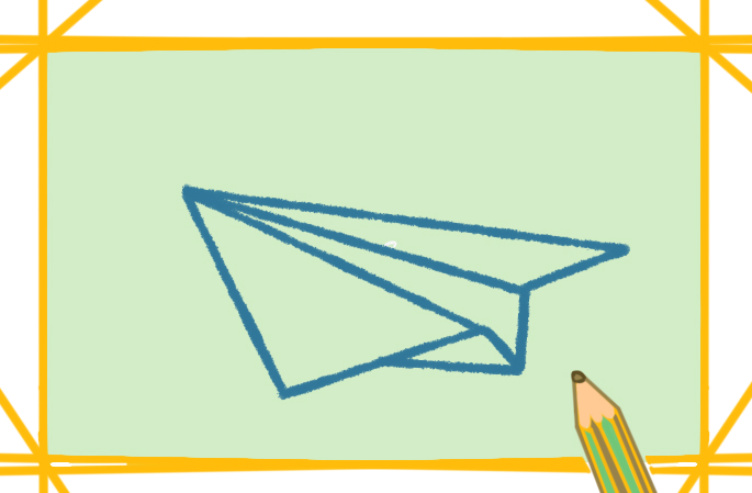 美好的纸飞机上色简笔画图片教程步骤