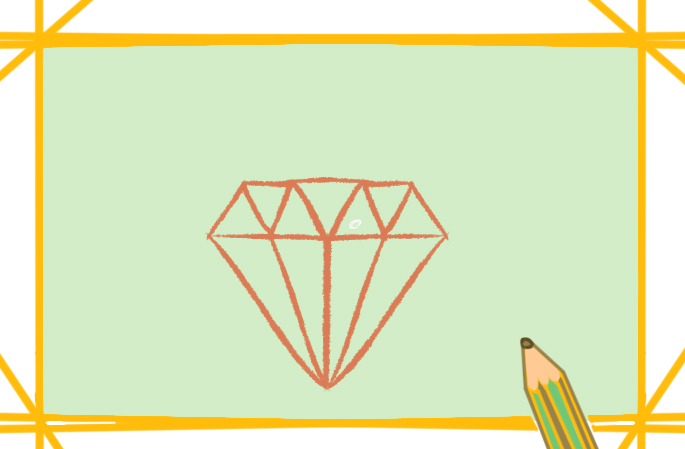 七彩的钻石简笔画图片教程步骤