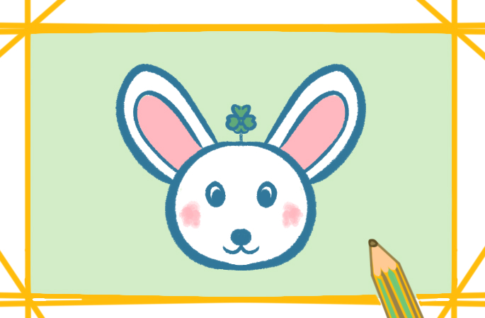 大耳朵兔子上色简笔画要怎么画