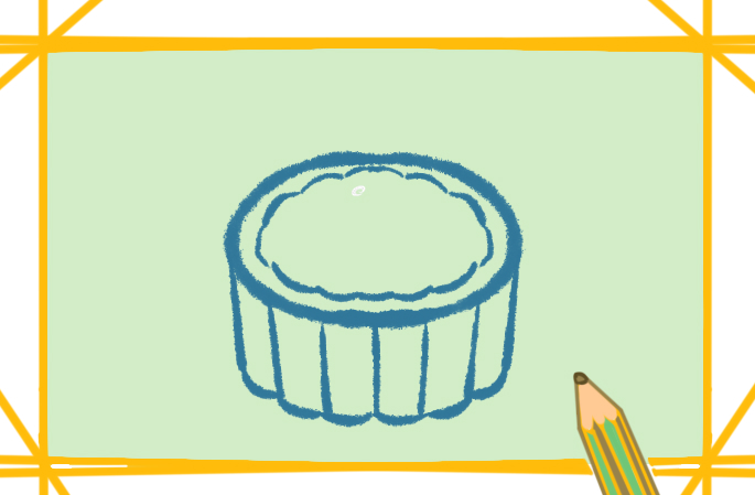 中秋的月饼上色简笔画图片教程步骤